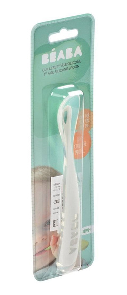 Łyżeczka silikonowa do nauki jedzenia dla dzieci light mist 4 m+, Beaba