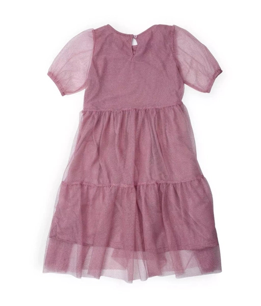 Sinsay Sukienka babydoll z tiulem i brokatem