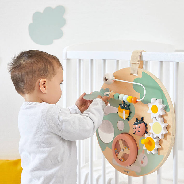 Zabawki drewniane - Tablica edukacyjna wielofunkcyjna Ogród 12m+, Janod