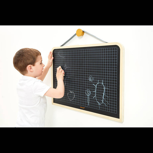 Dwustronna tablica ścienna z akcesoriami 3+, Janod