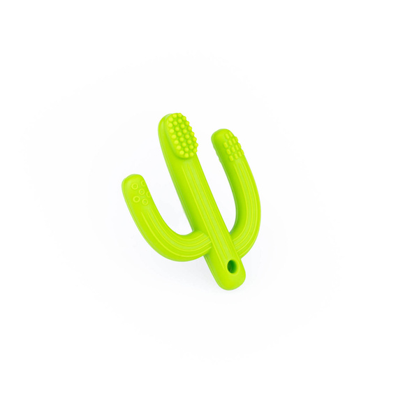 Silikonowy gryzak na ząbkowanie Kaktus zielony dla dzieci 3 m+, Giligums
