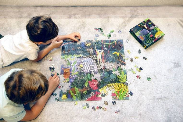 Puzzle rodzinne świecące w ciemności Dżungla 500 elementów 8+, Mudpuppy
