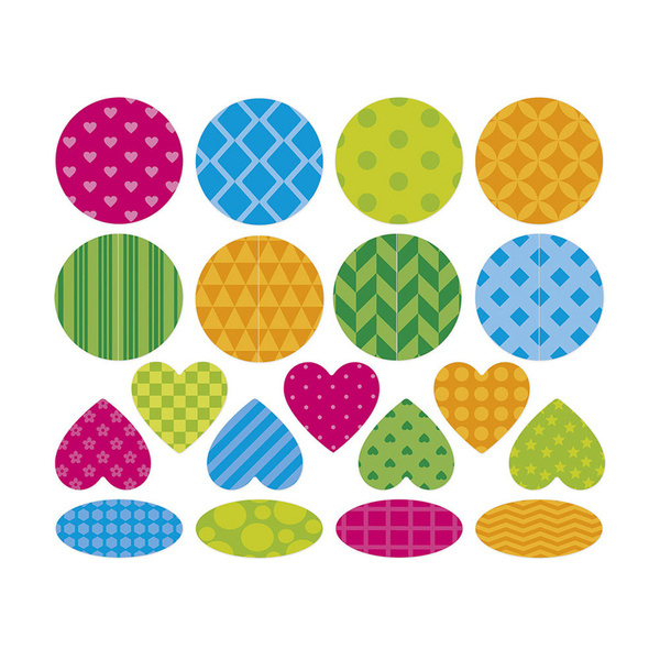 Zestaw kreatywny - naklejki Figury geometryczne, dla dzieci, 18 m+, Janod