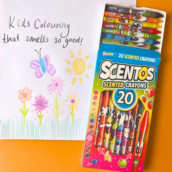 Pachnące Kredki Świecowe - 20 kolorów, dla dzieci, 3 lata+, Scentos