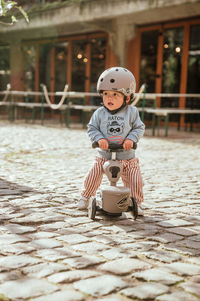 Scoot and Ride HK1 Lifestyle 2w1 jeździk i hulajnoga dla dzieci 1-5 lat, kolor: Brown Lines