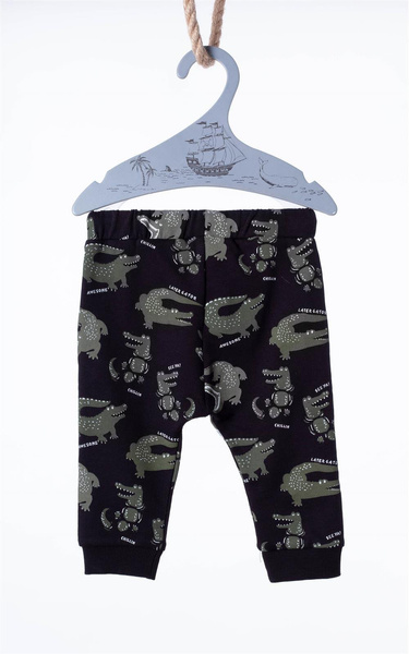 Kappahl Spodnie chłopięce dresowe z nadrukiem w krokodyle