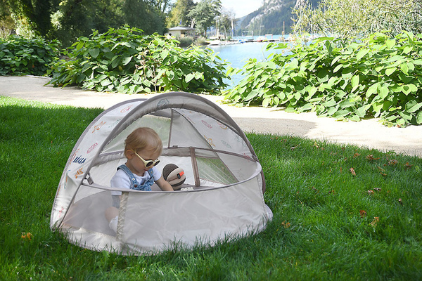 Namiot plażowy 100 cm średnicy, z moskitierą i pokrowcem Breezynest UV, Beaba