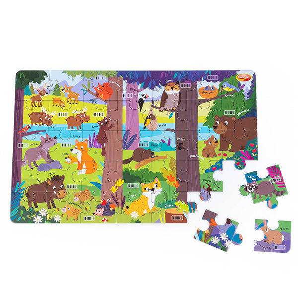 Puzzle interaktywne, dźwiękowe, Robot Robby, Farma i Las, Dumel Discovery