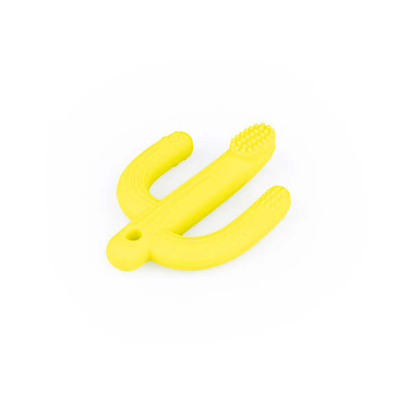 Silikonowy gryzak na ząbkowanie Kaktus żółty dla dzieci 3 m+, Giligums