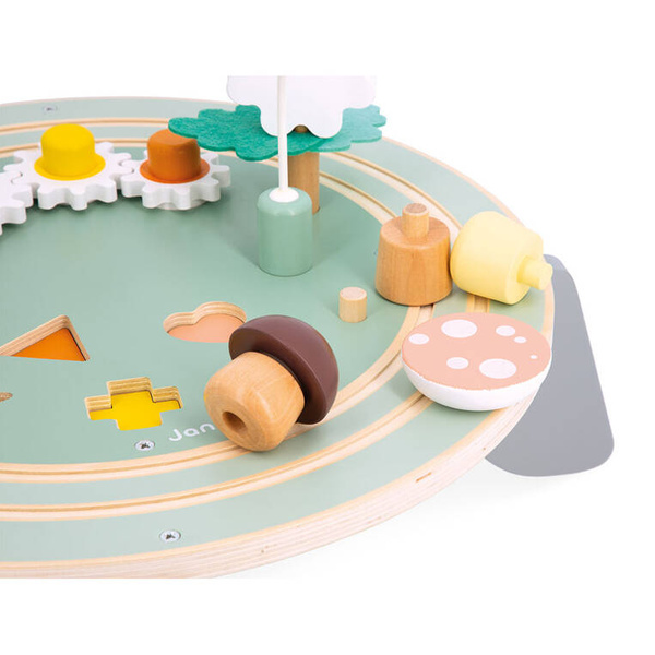 Stolik edukacyjny drewniany Ogród - zabawka wielofunkcyjna 12 m+, Janod