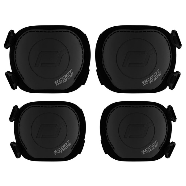 Zestaw: Scoot and Ride Kask dla dzieci 3+ rozm. S-M, kolor: Black (czarny) + ochraniacze rozm. S