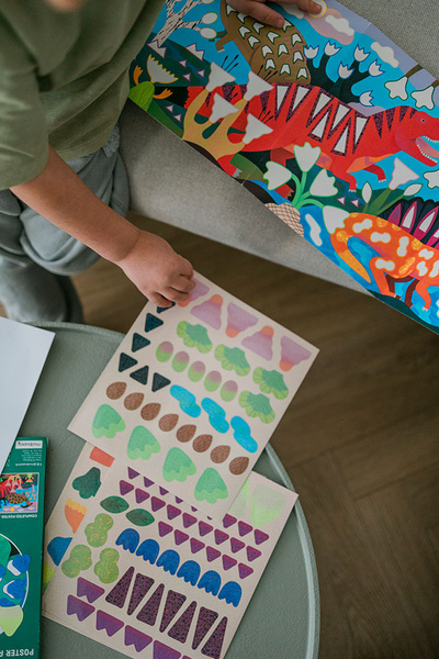 Zestaw do wyklejania Naklejki holograficzne 200+ szt., dla dzieci, 4 lata+, Mudpuppy