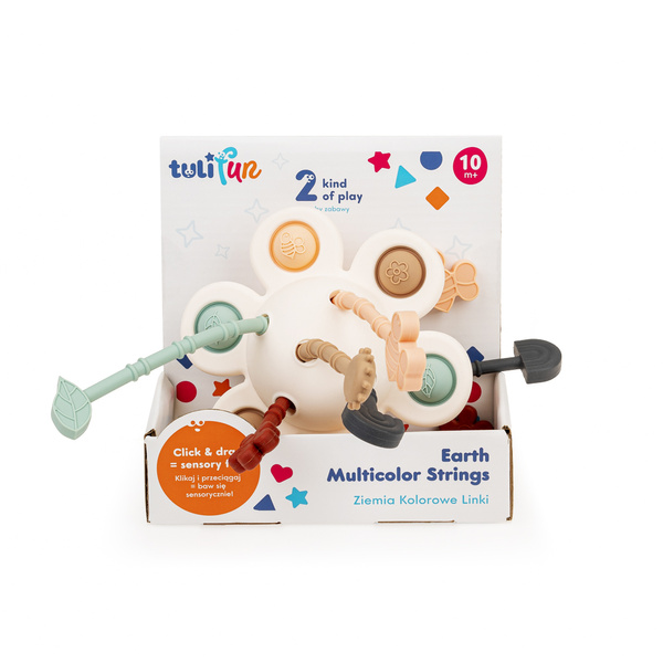 Zabawka sensoryczna dla dzieci - Ziemia Kolorowe Linki, 10 m+, Tuli Fun, Dumel