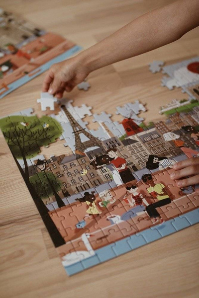 Puzzle w walizce Paryż 200 elementów 7+, Janod