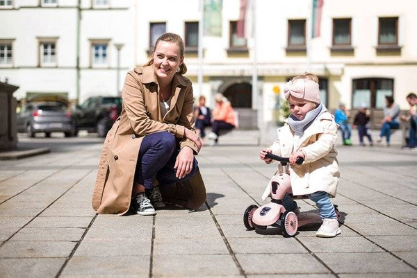 Scoot and Ride HK1 2w1 jeździk i hulajnoga dla dzieci 1-5 lat, kolor: Rose