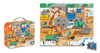 Puzzle w walizce Plac budowy, 36 elementów, dla dzieci, 4 lata+, Janod
