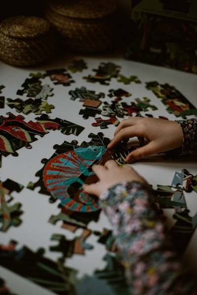 Puzzle świecące w ciemności Żaby i jaszczurki 100 elementów 5+, Mudpuppy