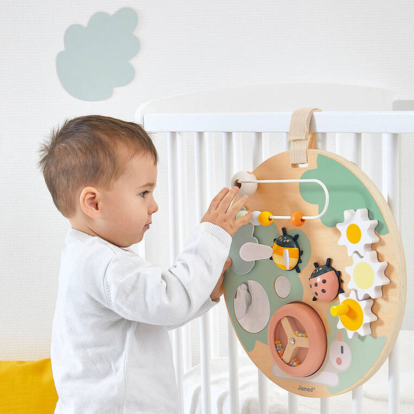 Zabawki drewniane - Tablica edukacyjna wielofunkcyjna Ogród 12m+, Janod