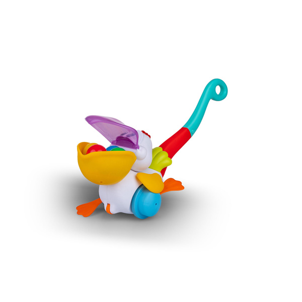 Zabawki dla dzieci - Piłeczkowy Pelikan, pchacz 18 m+. Dumel Discovery