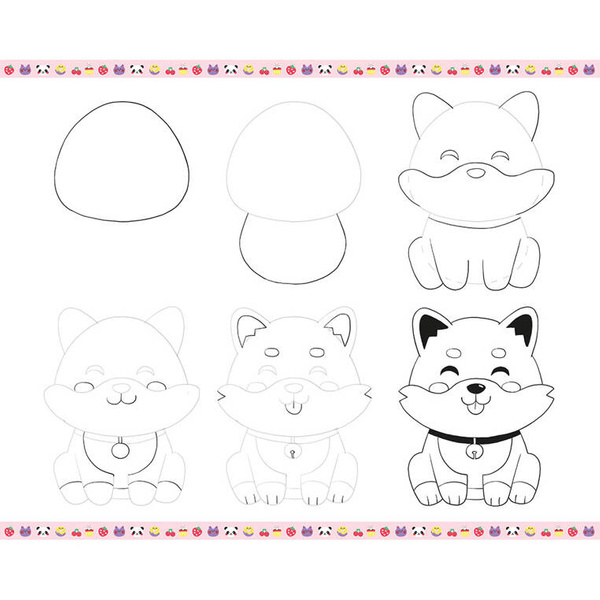 Zestaw kreatywny Rysowanie krok po kroku Modele kawaii dla dzieci 6+, Janod