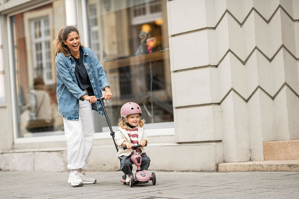 Scoot and Ride HK1 Push and Go 2w1 jeździk i hulajnoga dla dzieci 1-5 lat, kolor: Wildberry