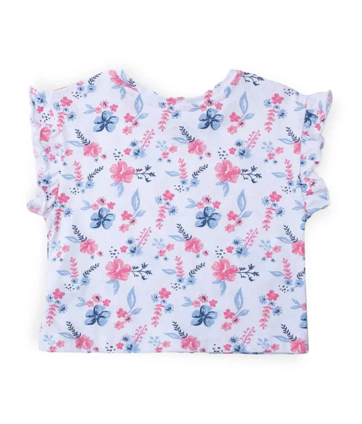 Sinsay Komplet dziewczęcy w kwiaty, 2-częściowy: szorty i koszulka