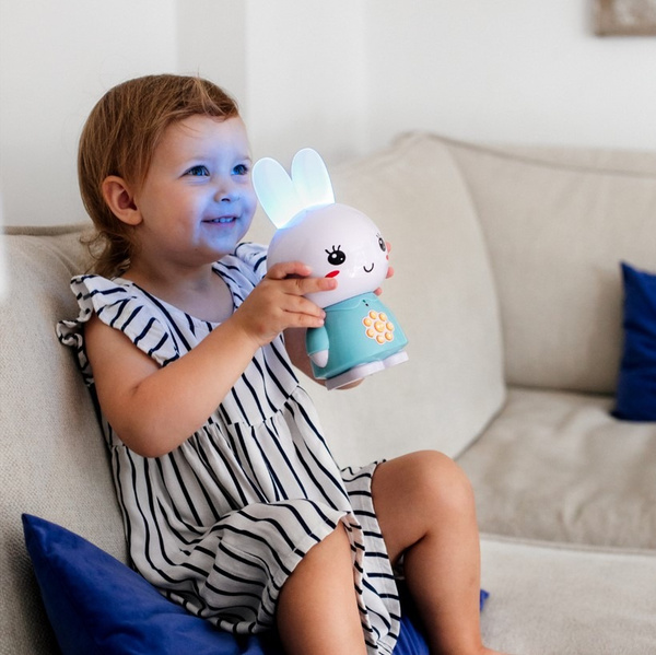 Zabawki interaktywne /edukacyjne - Króliczek Honey Bunny - jasny niebieski, 0 m+, Alilo