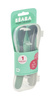 Zestaw 2 łyżeczek silikonowych w podróżnym etui 4 m+ Mineral grey/Sage green, Beaba