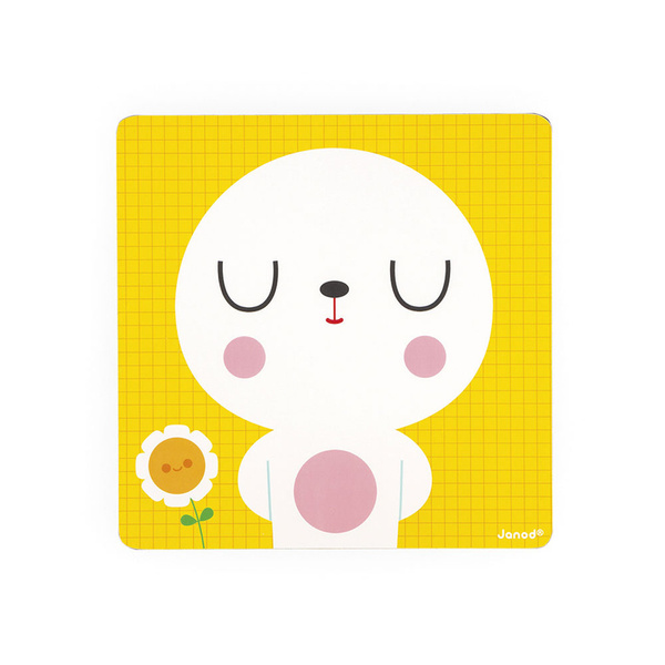 Magnetyczna układanka Emocje Miś, drewniana dla dzieci 2 lata+, Janod