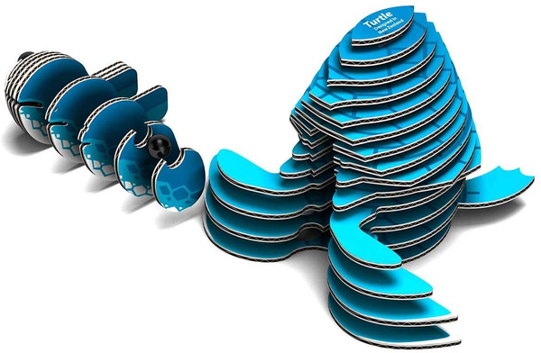 Układanka 3D Żółwik - puzzle przestrzenne zabawka kreatywna dla dzieci 6 lat+, Eugy