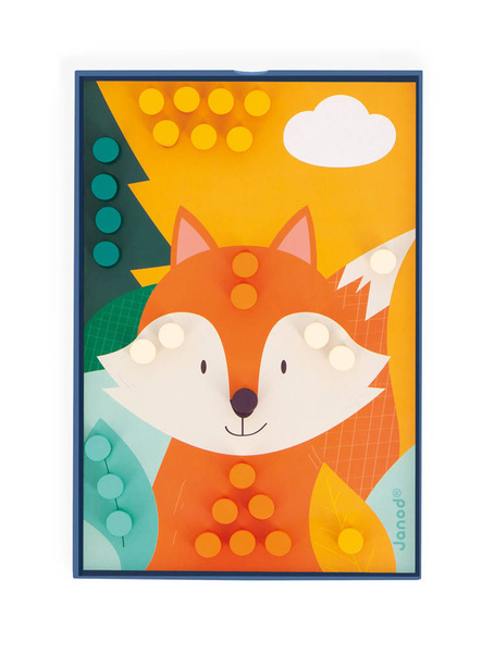 Układanka drewniana mozaika Zwierzątka - zabawka kreatywna 3 lata+, Janod