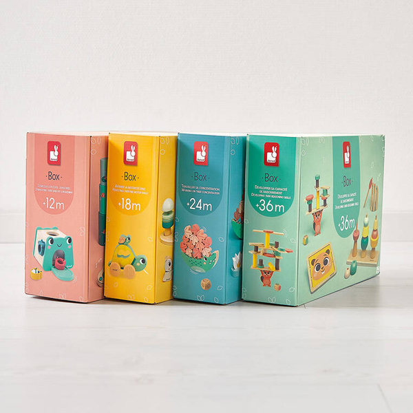 Zestaw zabawek edukacyjnych Box 12 m-cy, Janod