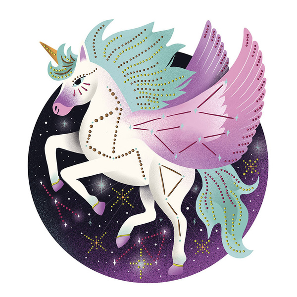 Zestaw kreatywny do malowania Kosmiczne zwierzęta, dla dzieci, 8 lat+, Janod