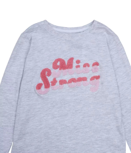 Sinsay Bluzka dziewczęca z napisem, z długim rękawem