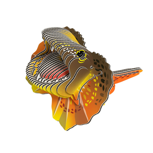 Puzzle 3D Układanka Jaszczurka Agama Kołnierzasta - zestaw kreatywny dla dzieci 6 lat+, Eugy