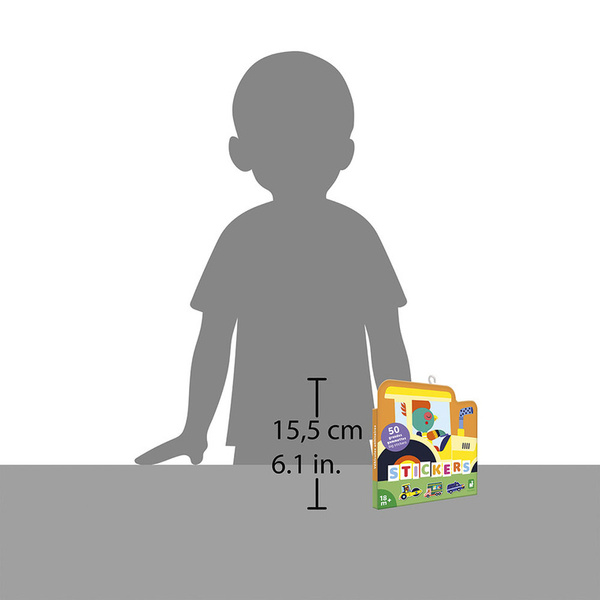 Zestaw kreatywny - książeczka z naklejkami Pojazdy, dla dzieci, 18 m+, Janod