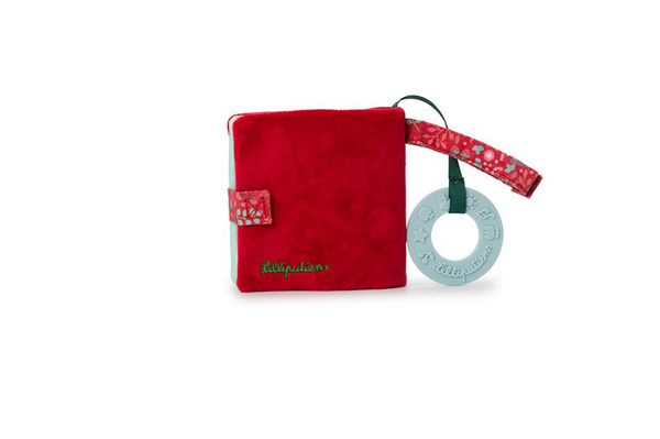 Miękka mini-książeczka wielofunkcyjna z silikonowym gryzakiem Czerwony Kapturek 6 m+, Lilliputiens