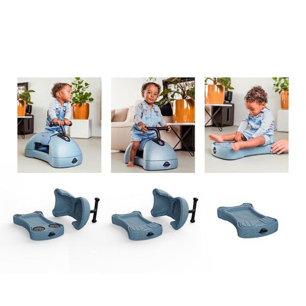 Scoot and Ride My First 3w1 pchacz, jeździk i deska na kółkach dla dzieci 6 m+, kolor: Steel