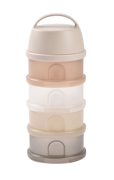 Pojemniki na mleko w proszku 4 komory (4x110ml) przeźroczyste, 0m+, Beaba