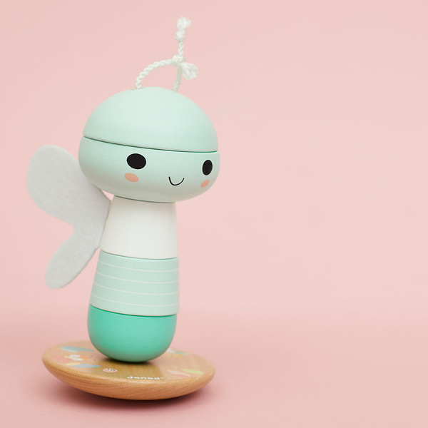 Układanka piramida drewniana Ważka Pure 12 m+, Janod