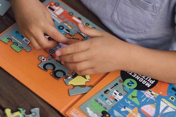 Puzzle magnetyczne 2w1 Środki transportu 20 elementów 4+, Mudpuppy