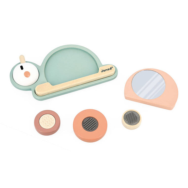 Drewniana układanka sensoryczna Ślimak Sweet Cocoon 12 m +, Janod