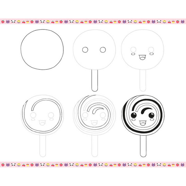 Zestaw kreatywny Rysowanie krok po kroku Modele kawaii dla dzieci 6+, Janod