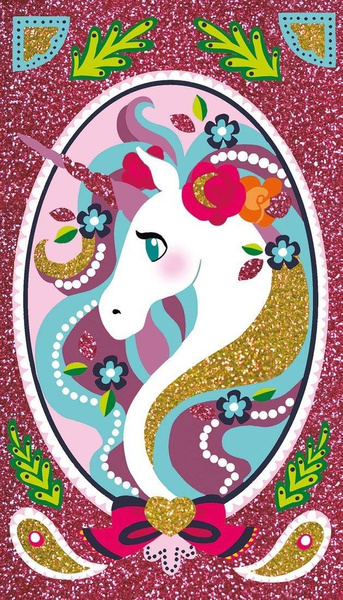 Zestaw kreatywny Magiczny brokat Jednorożce 7+, Janod