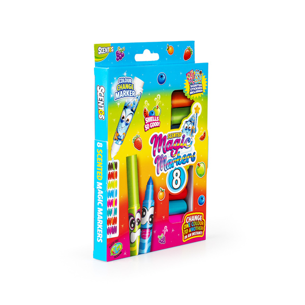 Pachnące Markery / Flamastry - Magiczne, zestaw 8 szt., 3+, Scentos