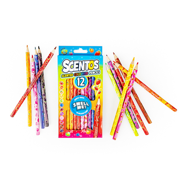 Pachnące Kredki Ołówkowe, zestaw 12 szt., dla dzieci, 3 lata+, Scentos