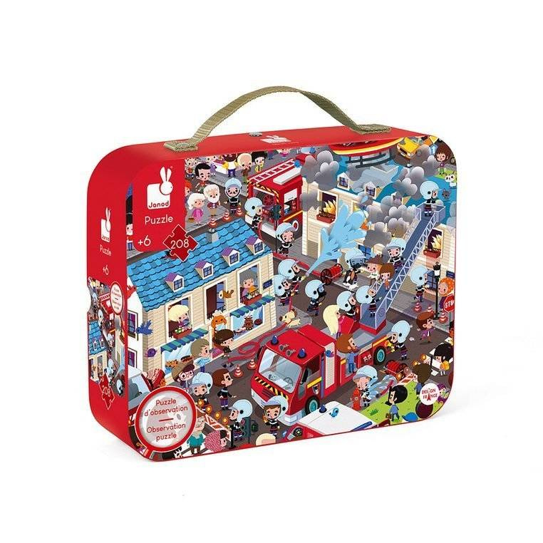 Puzzle Straż Pożarna Janod walizka edukacyjne