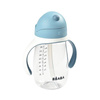 Butelka - kubek niekapek tritanowa ze słomką 300 ml windy blue, Beaba