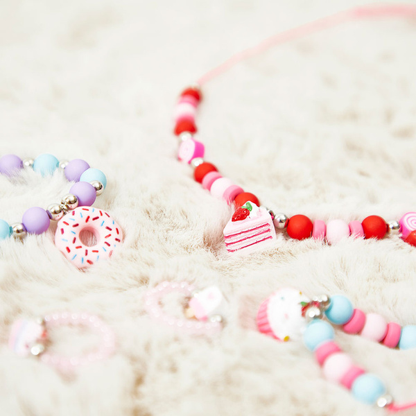 Zestaw kreatywny do tworzenia biżuterii Słodkości dla dzieci 6 lat+, Janod