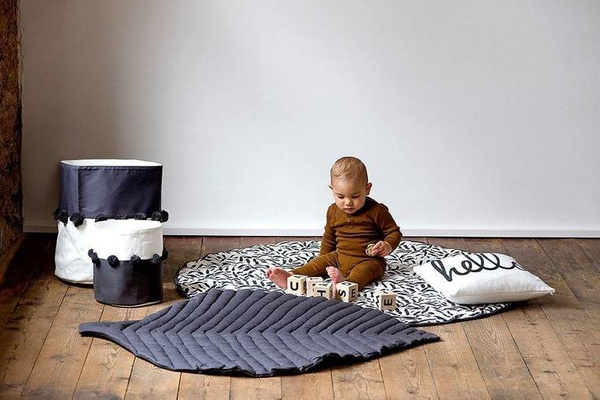 Mata do zabawy z bawełny organicznej dwustronna nieprzemakalna Nappy Free Playmat Anchor, Toddlekind